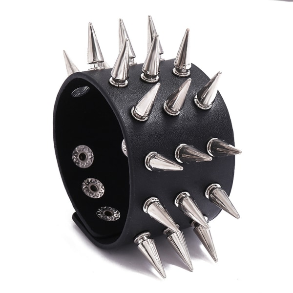 PU Läder Choker Armband Legering Punk Gotisk Choker Halsband med Nitar Blandade Justerbar