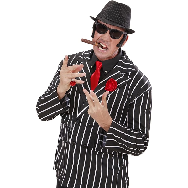 En liten engelsk retrohatt, en stripete jazzhatt.