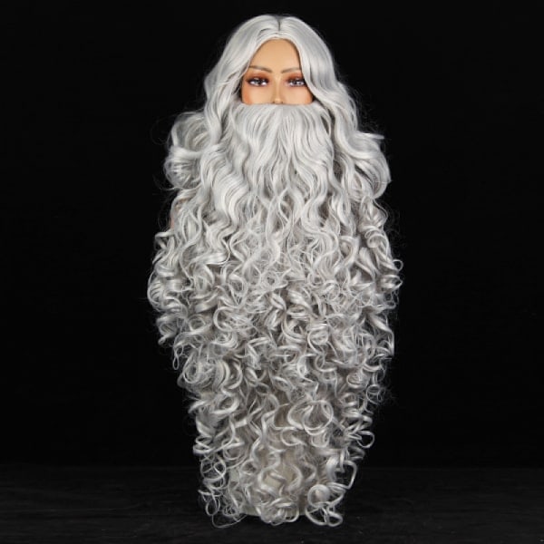 Grå tomte skägg komplett set