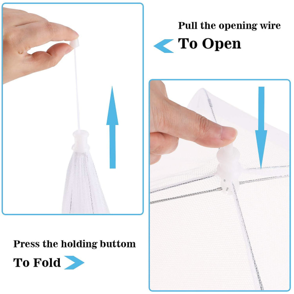 Popup Mesh Mat Nätkåpa 4 Pack Återanvändbar&Hopfällbar Vit Paraply Tält Krypterad Skärm Nät Skydd För Utomhus