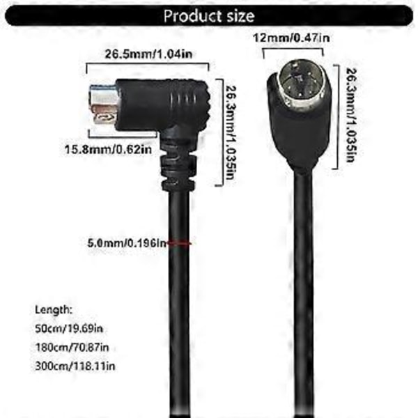 S Video 5Pin Kabel Han til Han mini DIN 5 Nål S Video Linje Sikrer Klar Og Jævn Auditiv Visuel Oplevelse 3m double bend