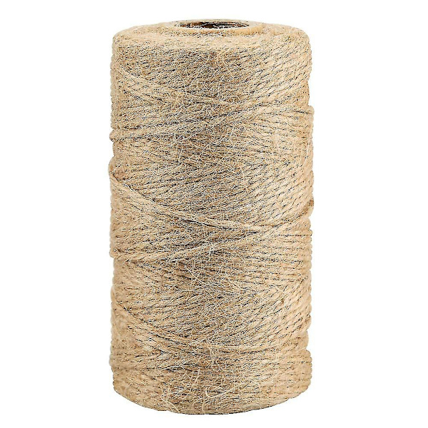100-200m Naturlig Jute Garn Snöre 2 Ply Packning Bagare Garn Konst Och Hantverk Linne Garn Hantverkssnöre 200M
