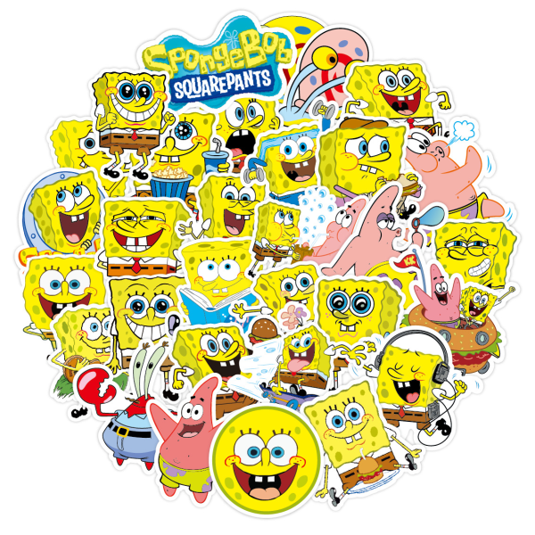 50 Spongebob Squarepants Klistremerker Tegneserie Animasjon
