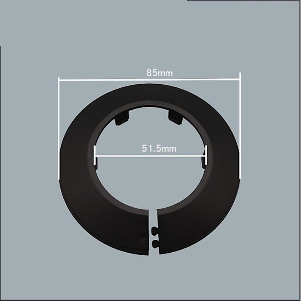 10 stk. rørbeklædningsdekoration 16/43/50mm Pp plast vandrørsroset sort（50mm）