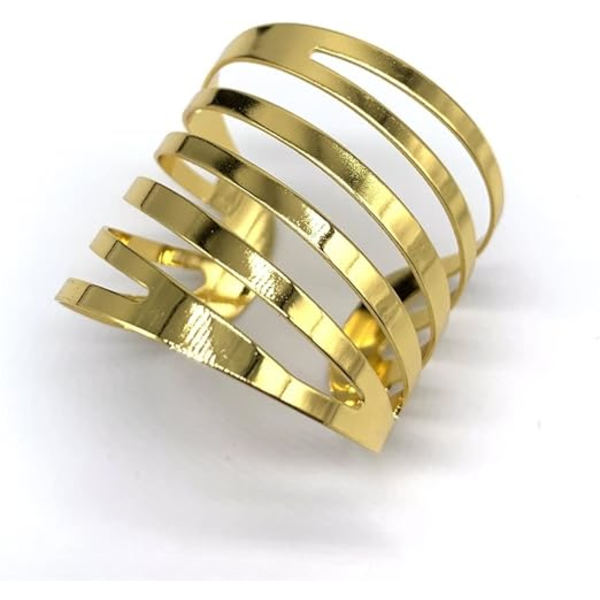 1 st Alloy Servett Spänne ihålig virvel guld silver servett ring Hote
