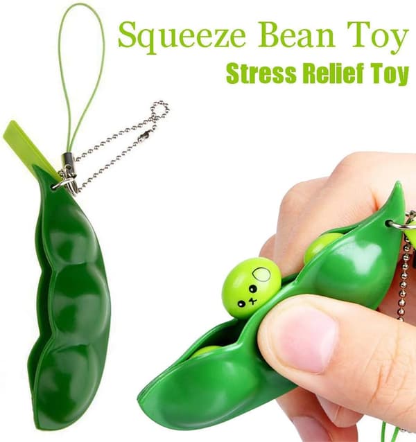 Børns legetøj Squeeze Soy nøglering nøglering Anti-stress nøglering