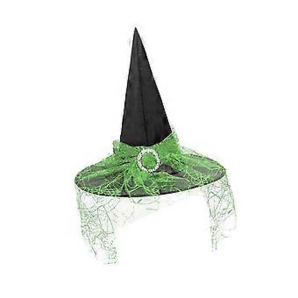 Noidanhattu Velhonhattu Velhottaren Hattu Naamiaisasuste Pipo Halloween, Karnevaali, Juhlat, Cosplay (Vihreä) Green