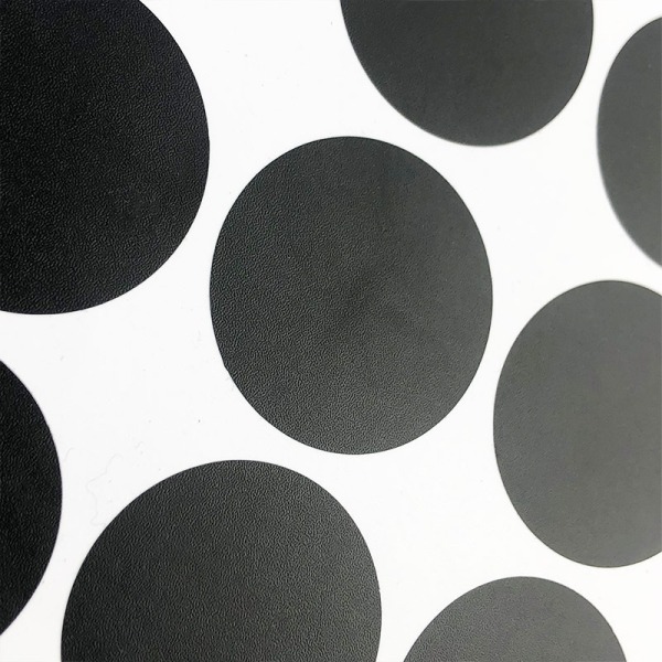 2,5 cm runda klibbiga cirkelklistermärken - svarta, 2000 etiketter