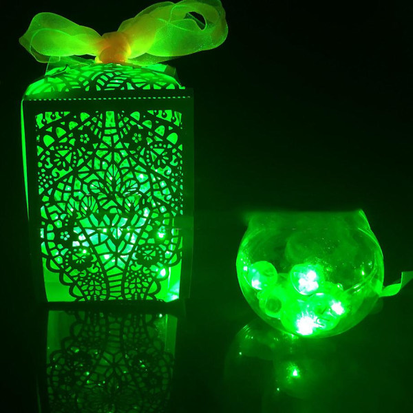 10 stk. LED ballonlys Farve Lys Papir lanterne Lampe Glød Bryllup Fest 7 Farver