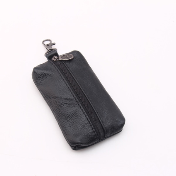 Unisex Genuine Leather Key Case Wallet Pouch Bag Keychain Holder