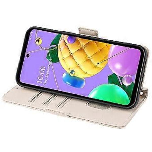 Plånboksfodral för LG K52 RFID-skydd PU-läder Crossbody Telefonväska Style B