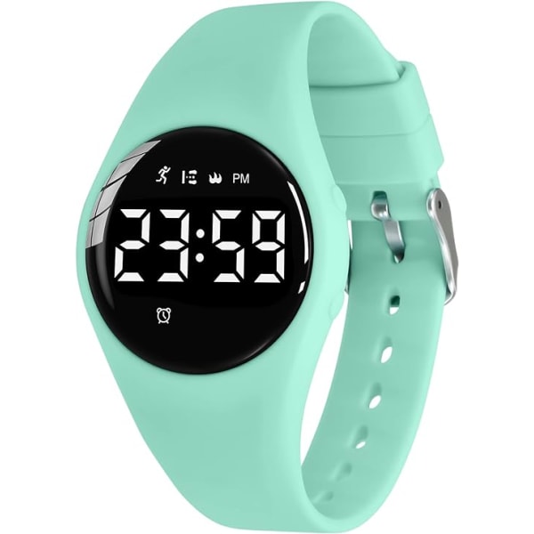 Light Green Kids Watch, Teen Digital Watch with Alarm/Chronograph