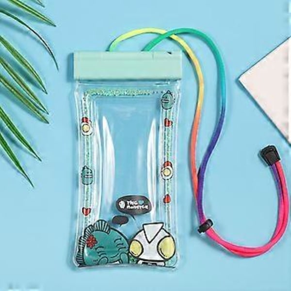 Vedenpitävä puhelinkotelo, universaali suuri vedenkestävä vedenalainen puhelinpidike pussi kuivapussi hätäpillillä uimiseen rannalla surffaukseen (Dragon Whistle) Dragon Whistle