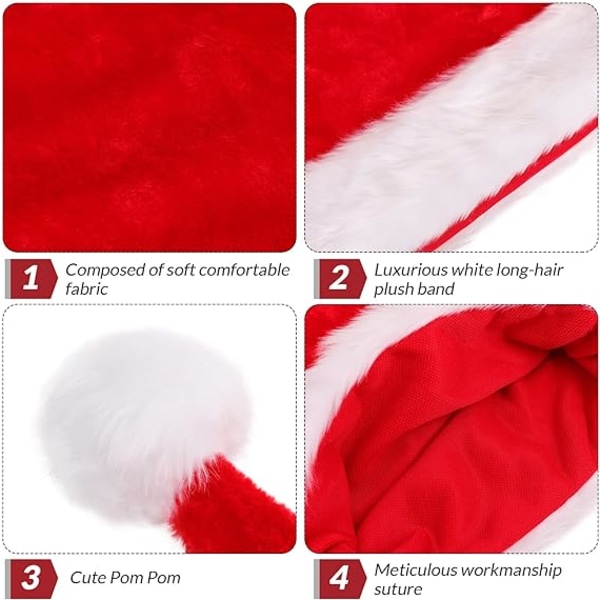 Santa Hat 75CM - Red, Adult Santa Hat