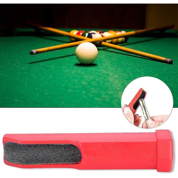 Cue Tip Trimmer Plast Sandpapir Mini Bærbar Pool Cue Trimmer Reparationsværktøj