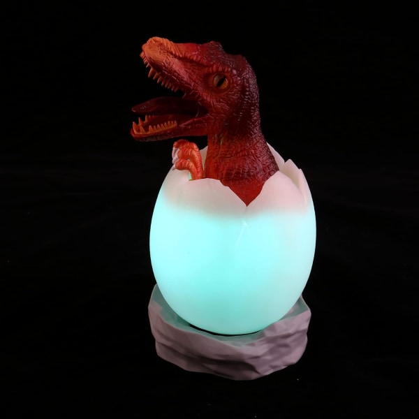Dinosaurie nattlampa för barn, 16 färger skiftande dinosaurielampa a