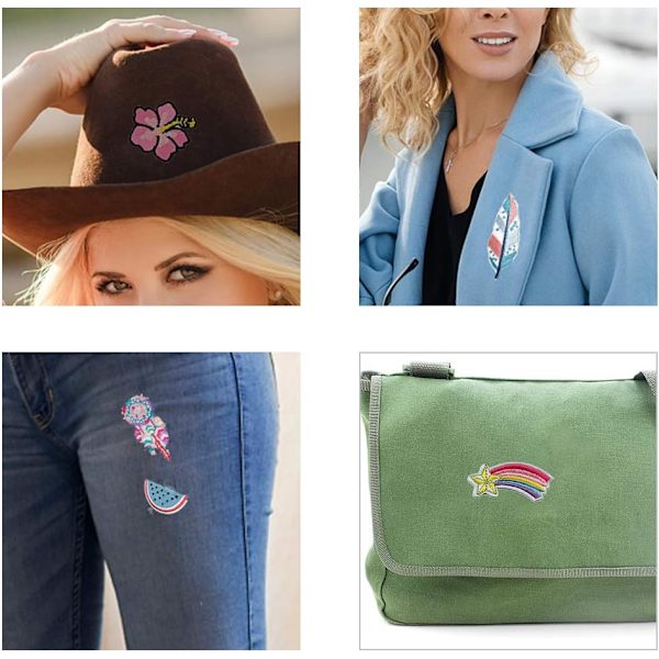 Sødt strygejern på patches 18 stk broderet patch sy på applikation patc