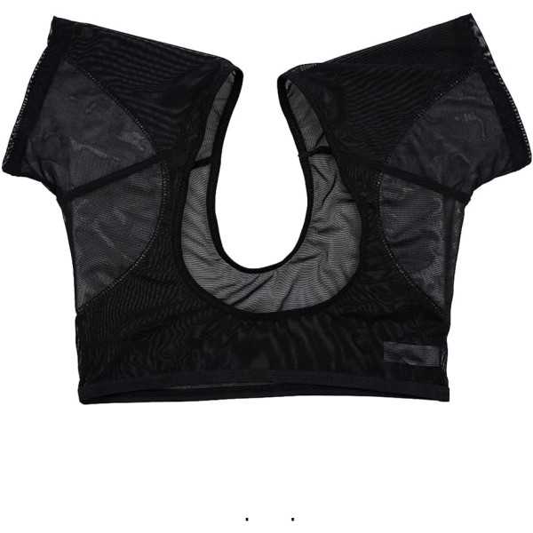 L, svart Underarm Sweat Absorbent Pads T-shirt Shape Sweat Absorbent Pads