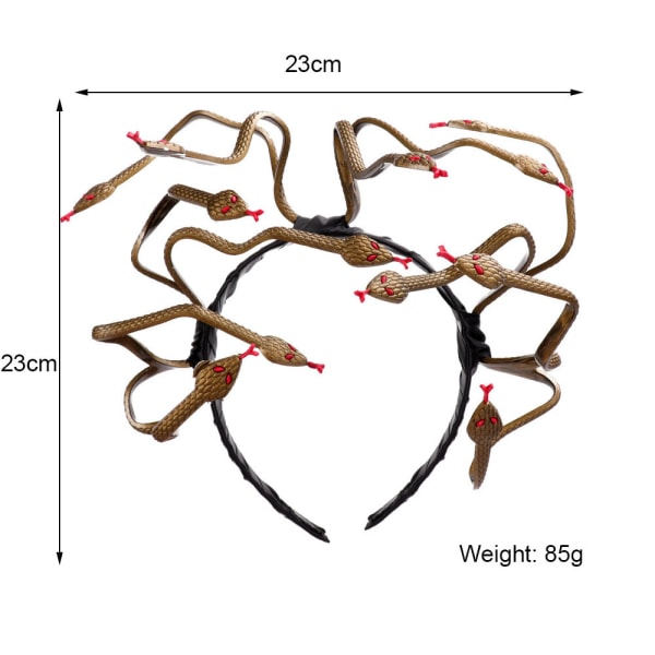 Halloween karneval scene rekvisitter hovedbeklædning Medusa slange Cosplay he