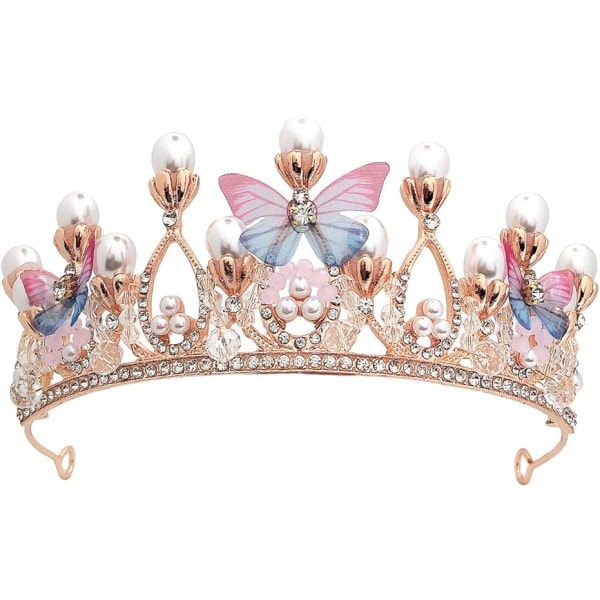 Krystal Tiara Krone Rhinestone Børnekrone Prinsesse Piger Hovedbånd