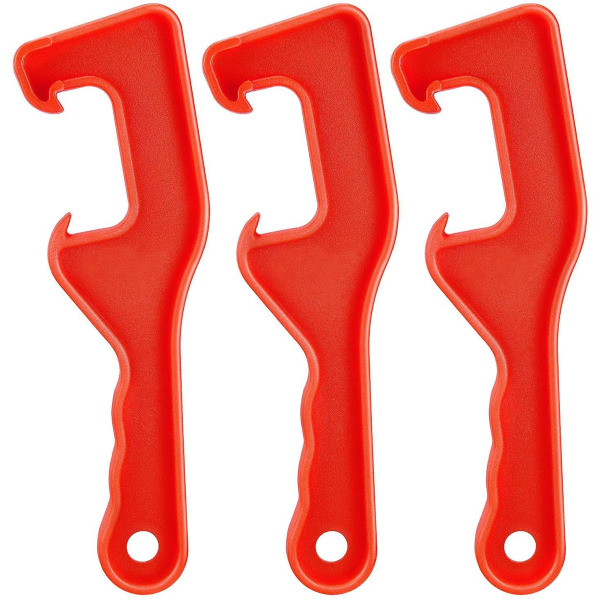 3 stycken 5 gallon plasthinklocksöppnare Färg burklocksöppnare för hemmakontorets öppningsverktyg (röd)