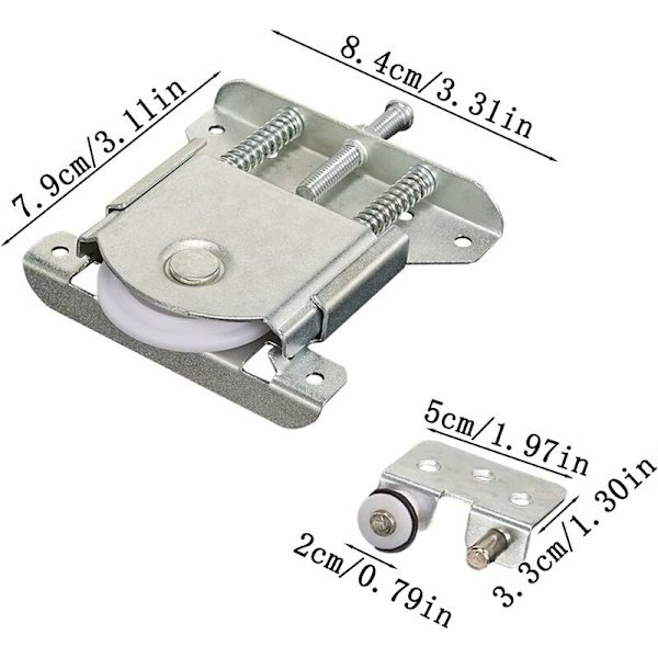 Skabedørsskydedøre Nylon Skydedørruller Caster Slid