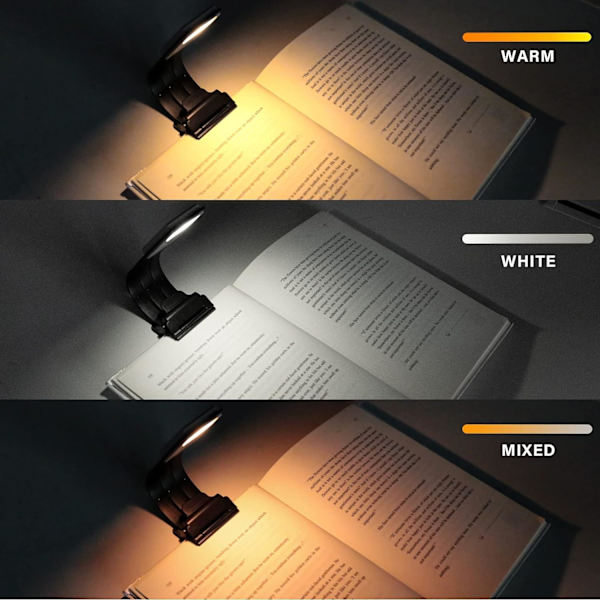 1 kpl kirjanmerkkivaloa, USB-ladattava LED-kirjanpidikevalo