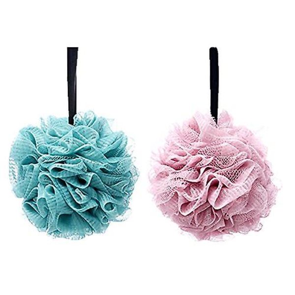 2 kpl Kylpypallo Pehmeä Kylpy Lily Erittäin tiheä Suihkupallo Luffa-sieni Runko Kuorinta Pouf