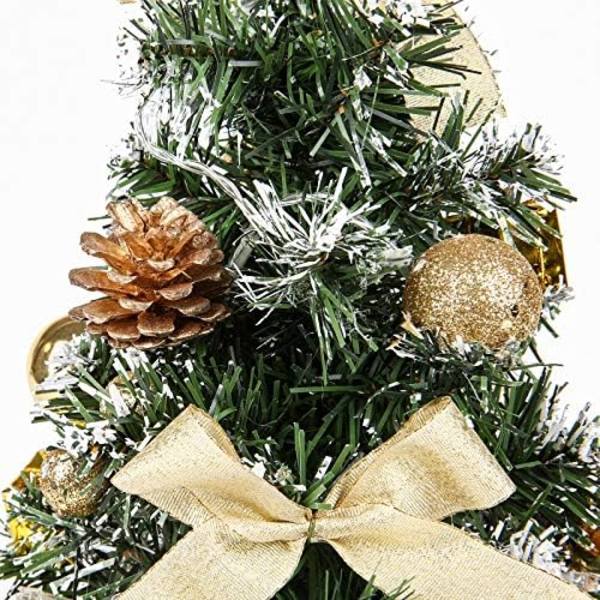 Liten julgran med lampor, bordsdekoration miniträd fo