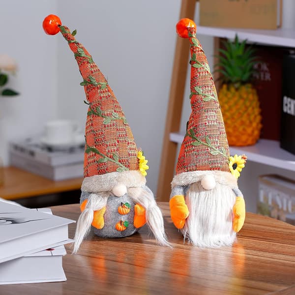 Efterårs Gonk, 2 stk. Efterårsdekoration Halloween Gnome, 13,7 tommer