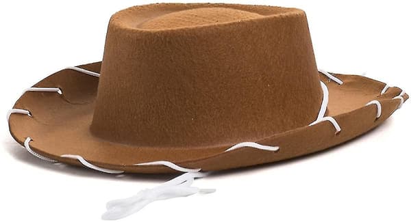 2 stk. børnecowboyhat - brune og røde cowboyhatte til børn