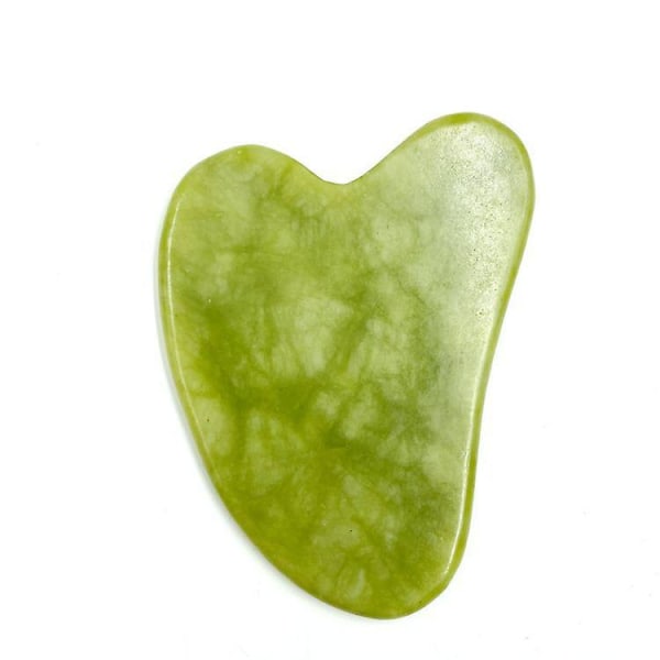 Gua Sha massasjestein Jade Grønn（8x5.8cm）