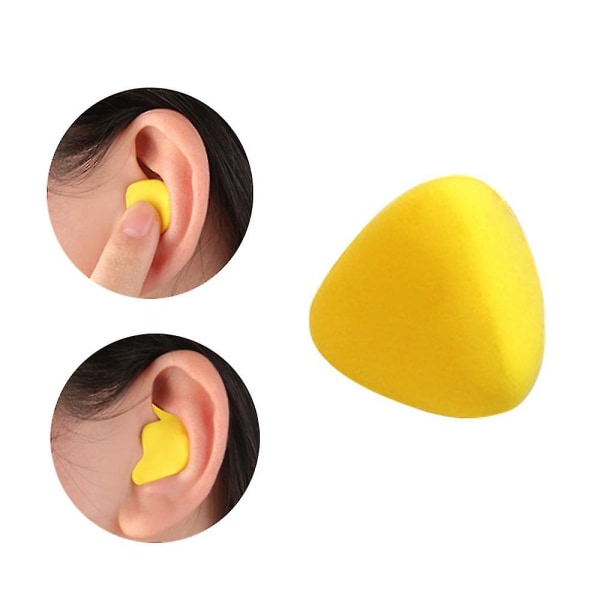 2st ljudisolerade öronproppar Anti-brus öronproppar Anti-snarkning ljud öronproppar Formbara öronproppar（Gula）