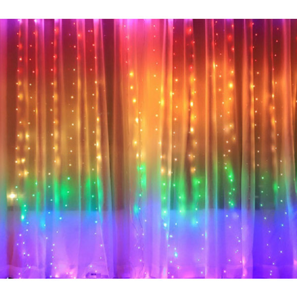 Smart USB Musik Röststyrning RGB Ljusgardin LED Gardin Ljus