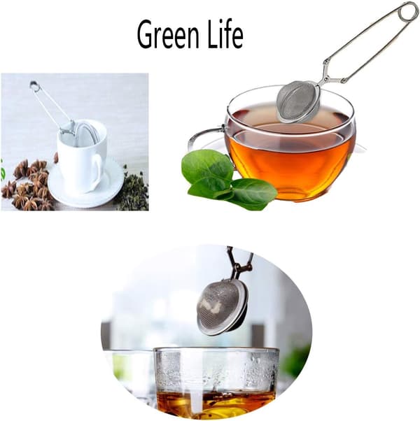 3 stk. teinfuser i rustfrit stål, tesi, kugleformet