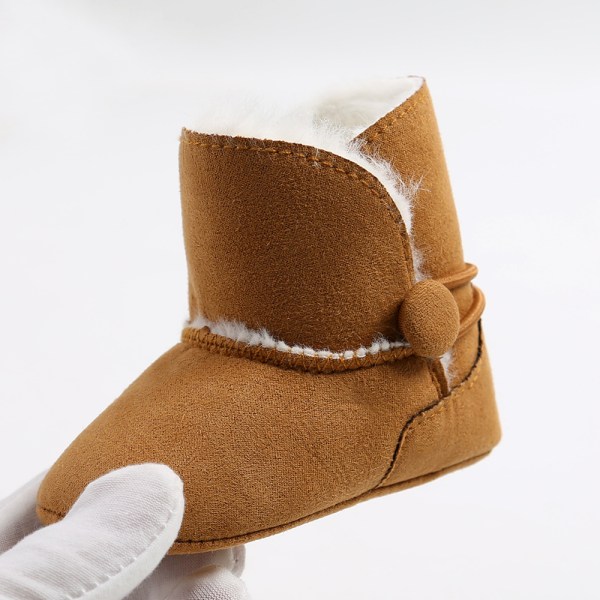 13CM Fodrade Läder Baby Boots Baby Boots Skor Vadderade Varmt