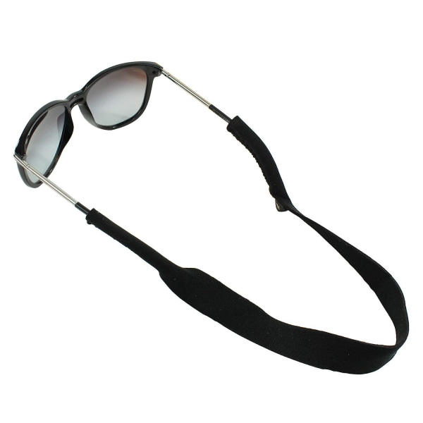 Glasögonrem Sportsolglasögon &amp; Glasögonsnöre för att linda din halsband (svart)