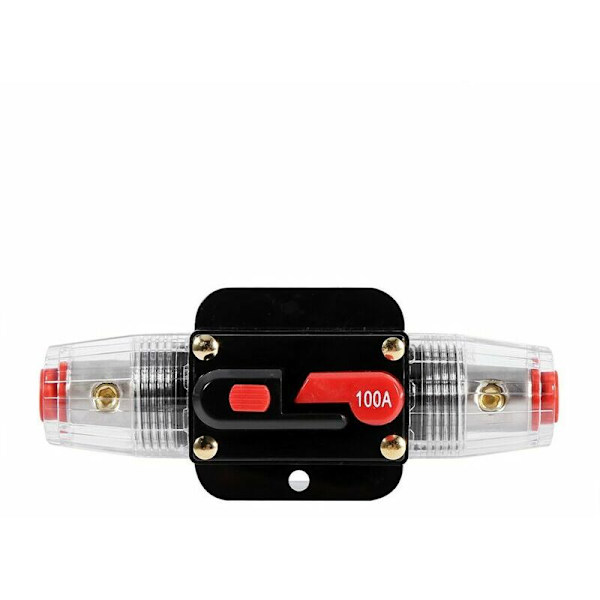 100A sulake, 12V - 24V DC sulakepidike, manuaalinen kytkin ajoneuvon audiosulake, DC sulakeboksi audiojärjestelmän suojaus (100A)