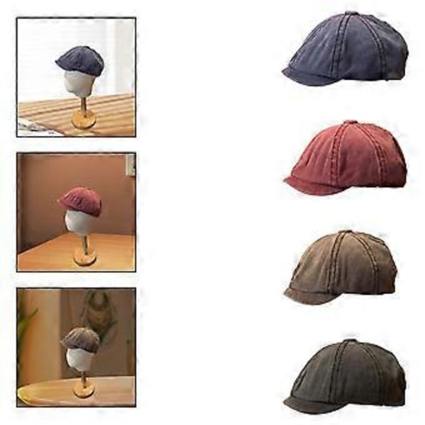 Uutispoika Lakki Päähine Klassinen Talvi Kevät Pageboy Hattu Matkailuun Ulkoiluun Treffeille (Laivastonsininen)