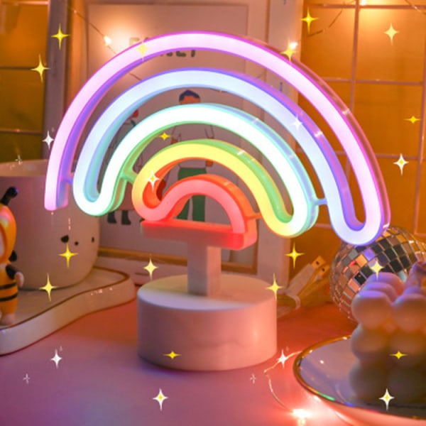 Neon skylt Usb Led Dekoration Regnbågslampa För Hem Barn Sovrum Säng