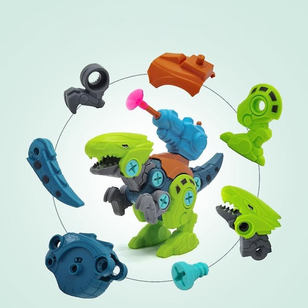 Dinosaurieleksak byggstenskonstruktion Pedagogisk leksak för pojkar och flickor