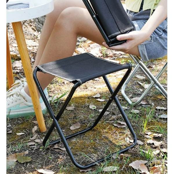 1PC Fällbar Campingpall - Mini Fällbar Utomhusstol - Portab