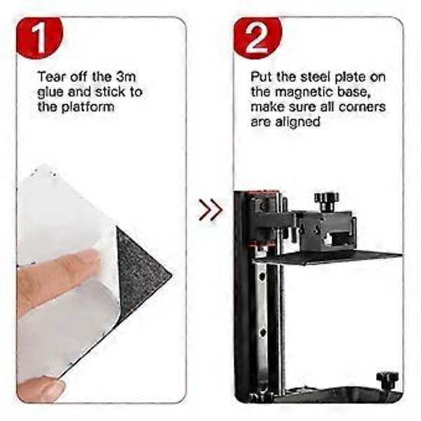 SLA/DLP Ljushärdad Fjäderstålplatta LCD Resin Plattform Magnetisk Stålfilm
