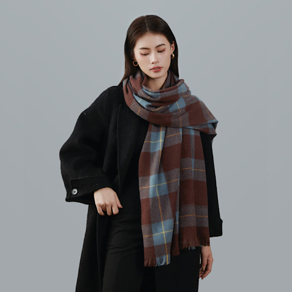 Hong Kong Retro Ruudullinen Huivi Naisten Englantilaistyylinen Kashmirin kaltainen S