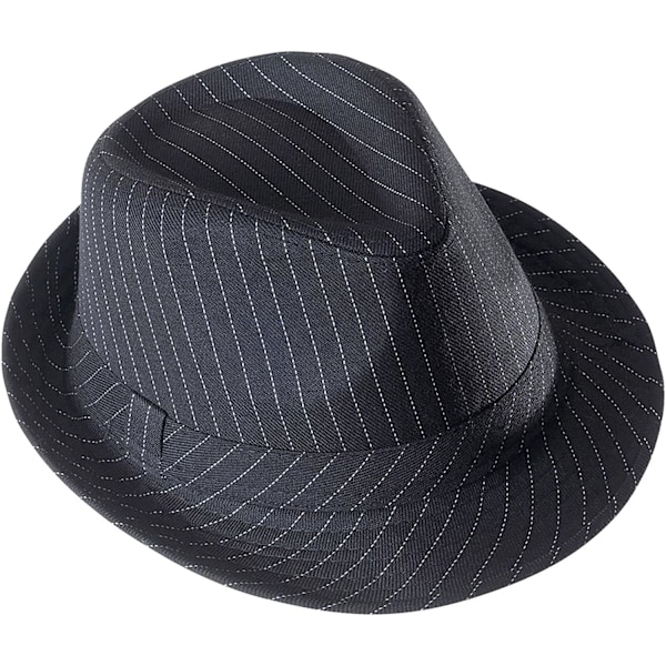 Pieni retro englantilainen hattu, raidallinen jazz-hattu.