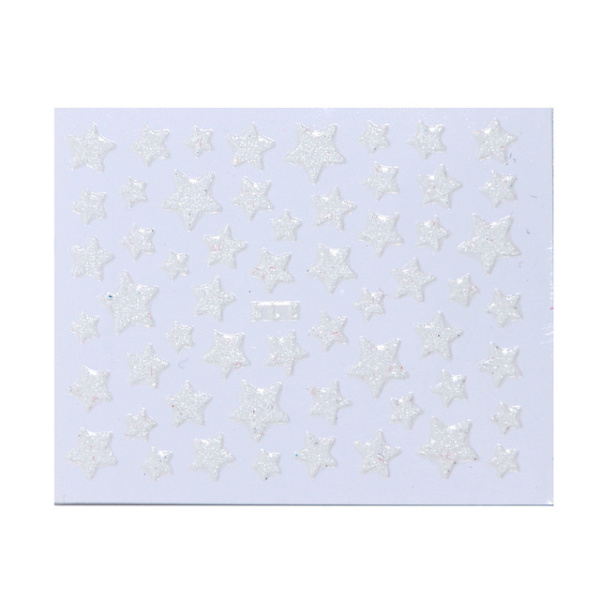 5 st Nail Stickers 3D Nail Stickers Färgglada Stjärnor Glitter Skinande Dekoration DIY Självhäftande Nail Art