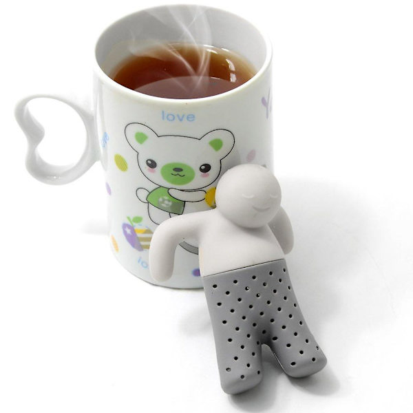 Silikone Termostabilitet Mr Tea Infuser Løs Te Blad Si, Urtekrydderi Filter Diffuser (pakke med 1) Rød