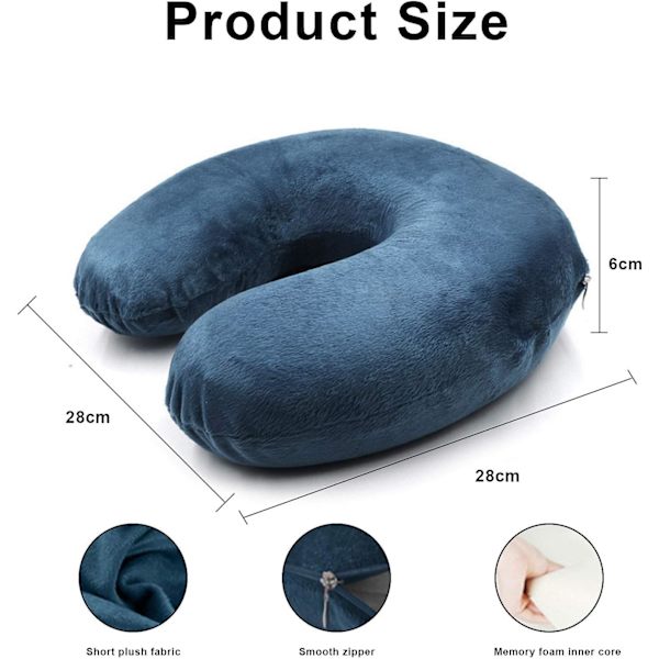 U-Pillow Resepill, Flygplanshuvudstöd Resepill, Minneskum