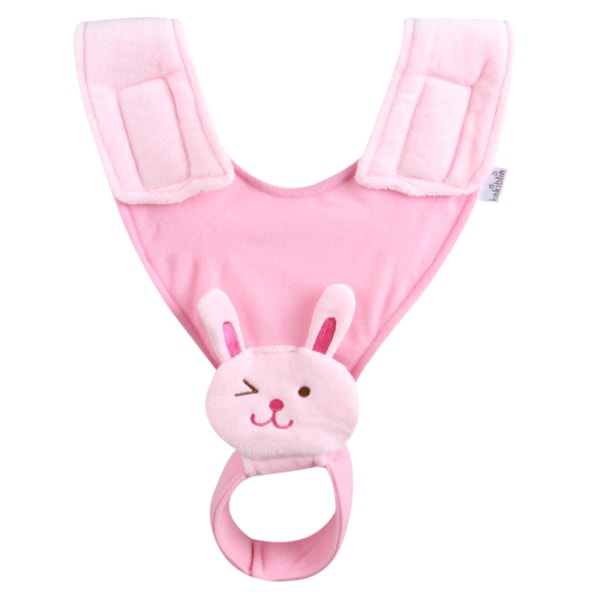 Pink Kanin Baby Flaskeholder - Drikke Fodring Holder Rem Justerbar