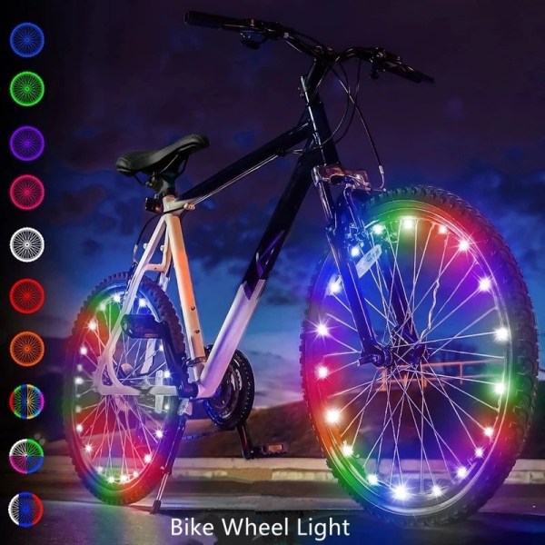 2-pack LED-belysning för cykelhjul, LED-hjul